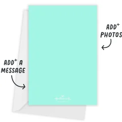 Colorful String Lights Flat Christmas Photo Card