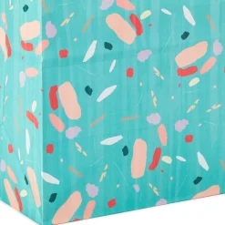 13" Colorful Terrazzo on Mint Large Gift Bag