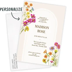 Colorful Wildflowers Bridal Shower Invitation