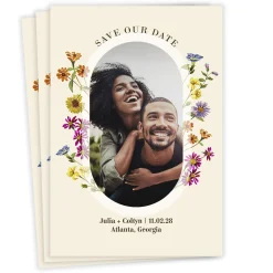 Colorful Wildflowers Save the Date