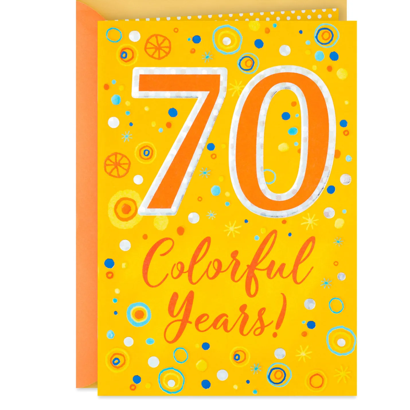 Colorful Years 70th Birthday Card