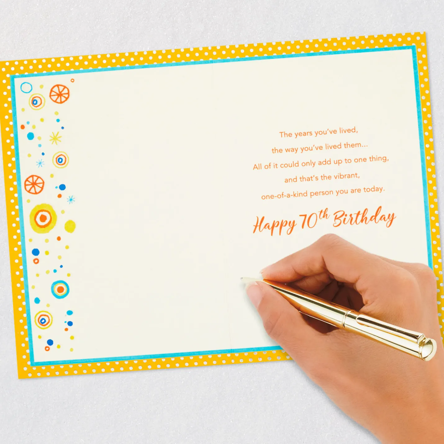 Colorful Years 70th Birthday Card