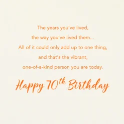 Colorful Years 70th Birthday Card
