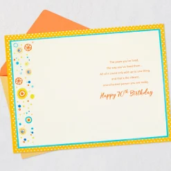 Colorful Years 70th Birthday Card