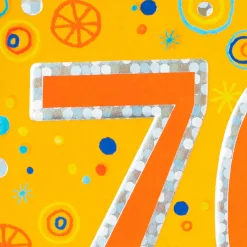 Colorful Years 70th Birthday Card