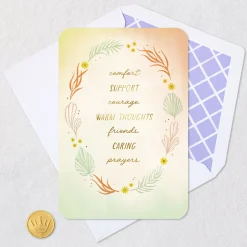 Comfort, Support and Caring Prayers Encouragement Card