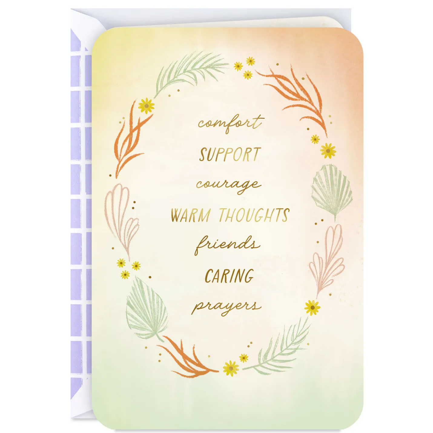 Comfort, Support and Caring Prayers Encouragement Card