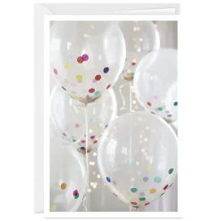Confetti Balloons Custom Celebration Card