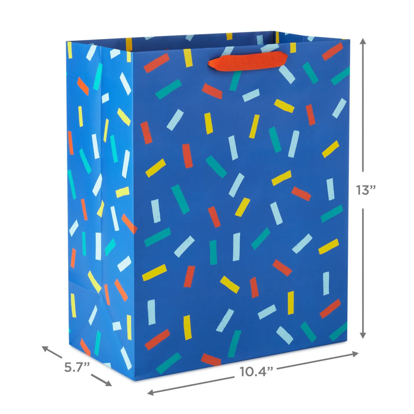 13" Confetti on Blue Large Gift Bag