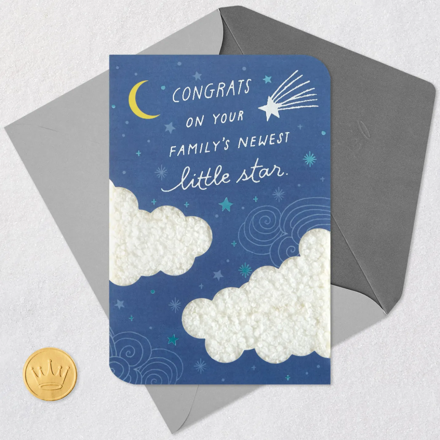 Congrats on Your Newest Little Star New Baby Card