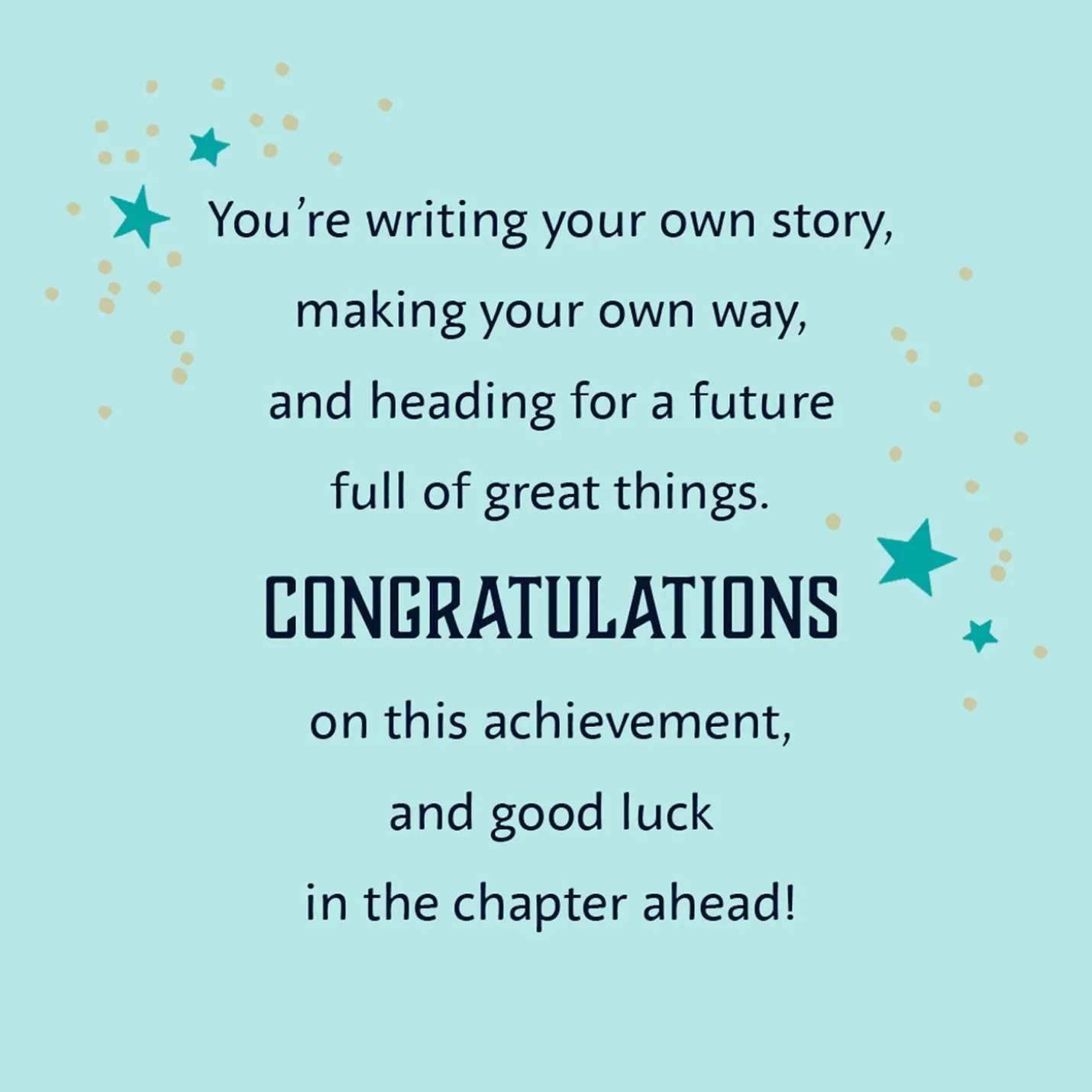Congratulations and Good Luck Graduation Card