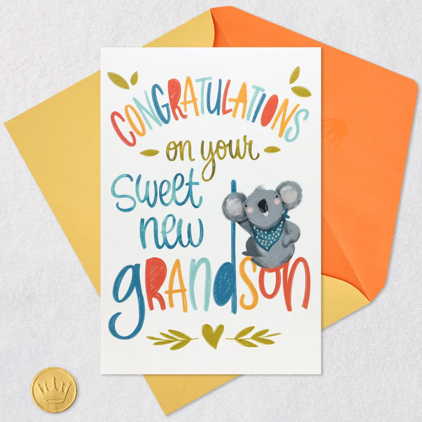 Congratulations on Your Sweet Grandson New Baby Boy Card for Grandparents