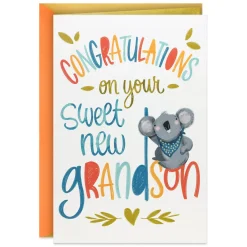 Congratulations on Your Sweet Grandson New Baby Boy Card for Grandparents
