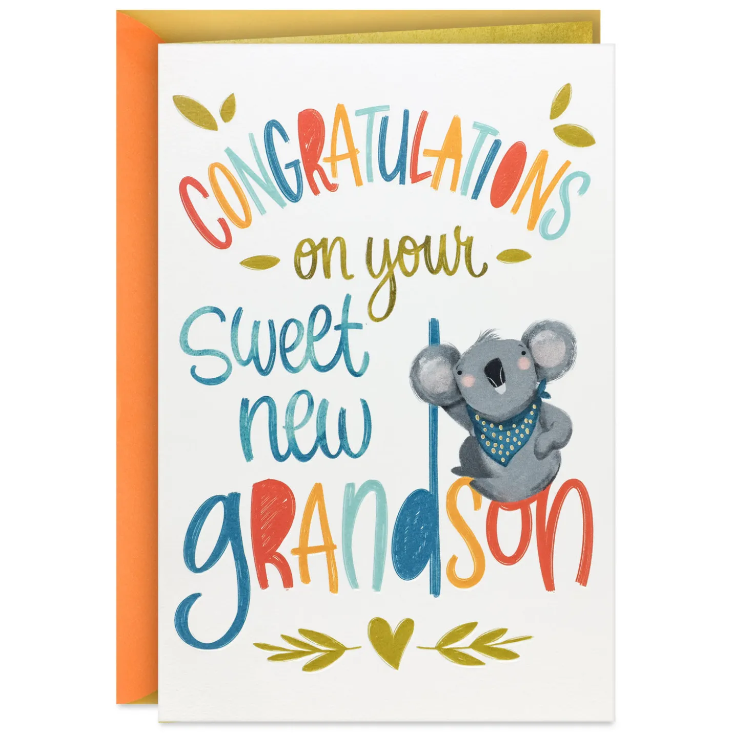 Congratulations on Your Sweet Grandson New Baby Boy Card for Grandparents