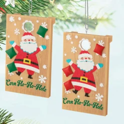 Corn Ho-Ho-Hole Ornaments, Set of 2