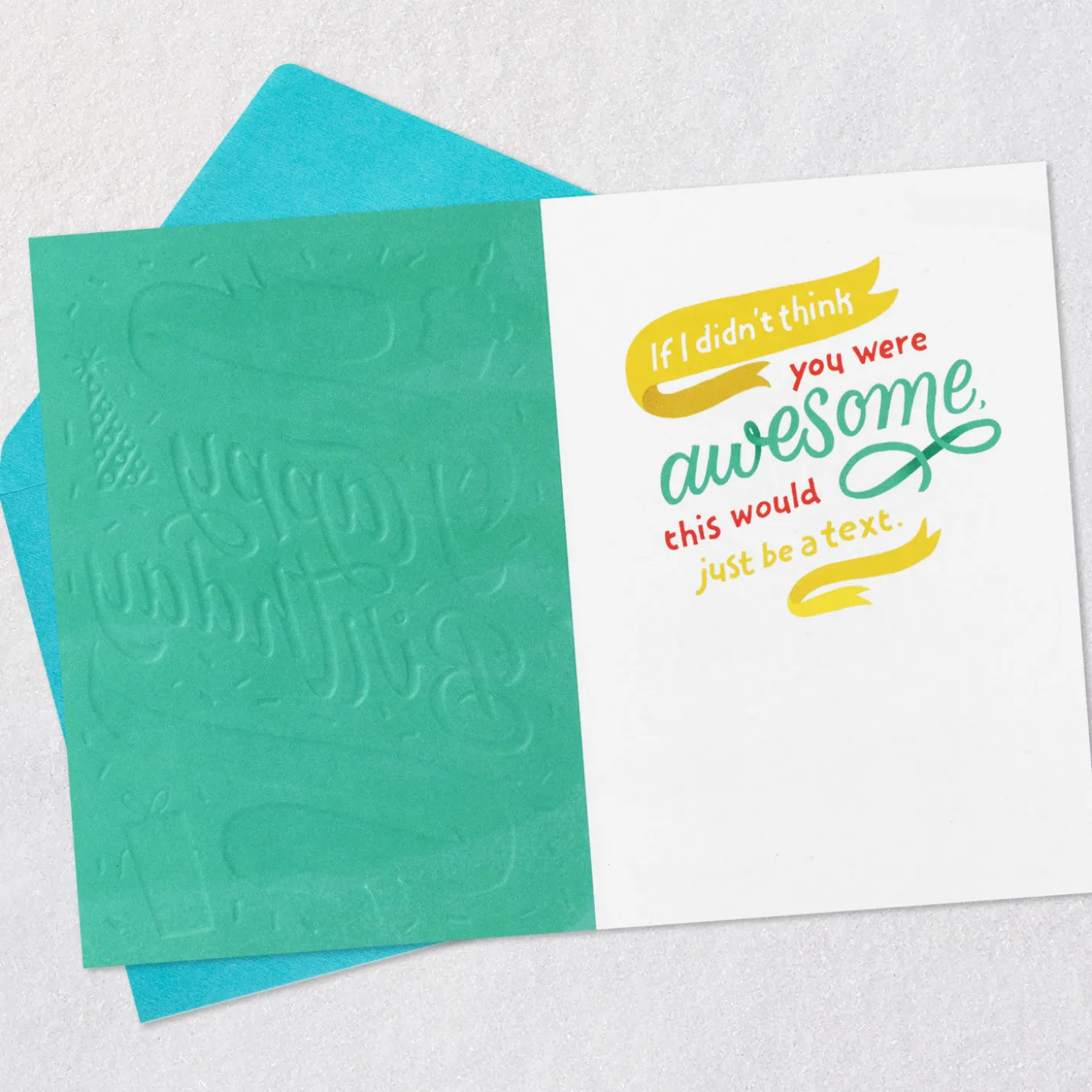 Couldn't Just Text Funny Birthday Card