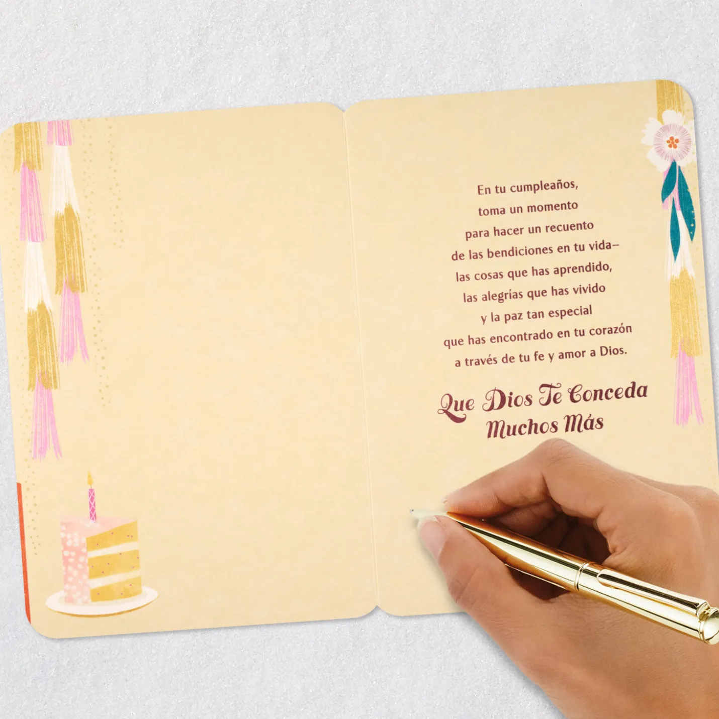 Count Your Blessings Spanish-Language Religious Birthday Card