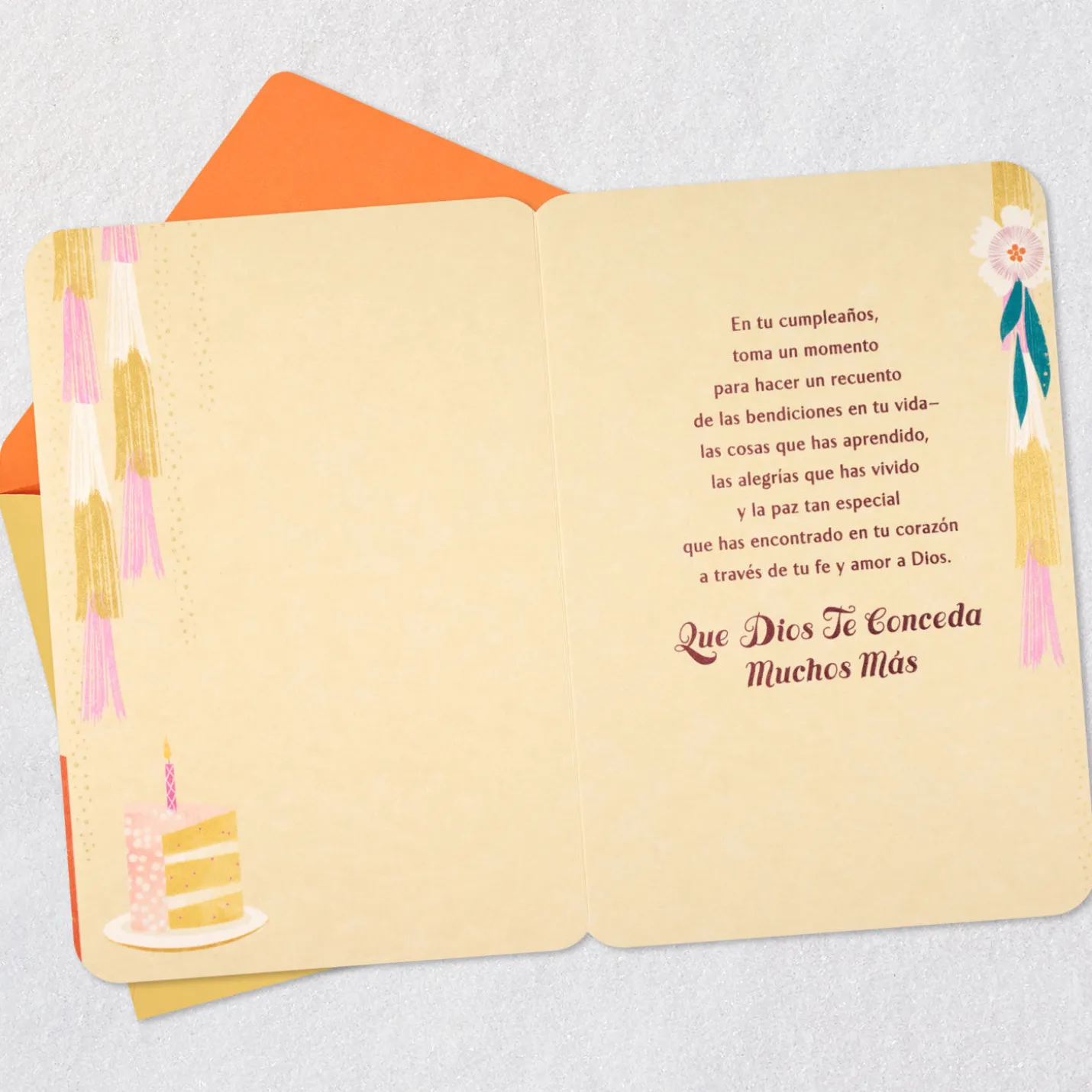 Count Your Blessings Spanish-Language Religious Birthday Card