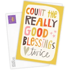 Count Blessings Twice Custom Card