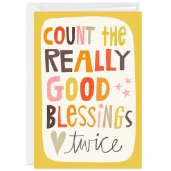 Count Blessings Twice Custom Card