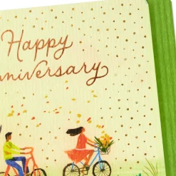 Couple Riding Bikes Anniversary Card