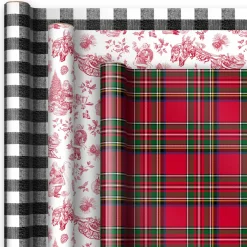 Cozy Christmas 3-Pack Wrapping Paper Assortment, 120 sq. ft.