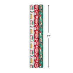 Cozy Traditions 3-Pack Christmas Wrapping Paper
