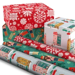Cozy Traditions 3-Pack Christmas Wrapping Paper
