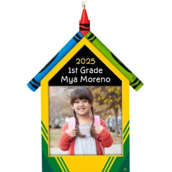 Crayola® Schoolhouse Personalized Ornament, Custom Photo and Text