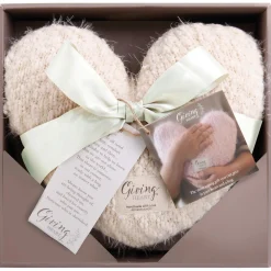 Cream Giving Heart Pillow