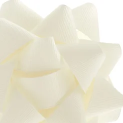 4.6" Cream Grosgrain Ribbon Gift Bow