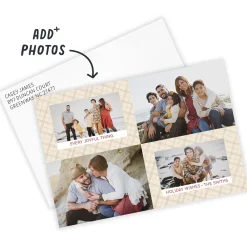 Cream Plaid Flat Photo Card