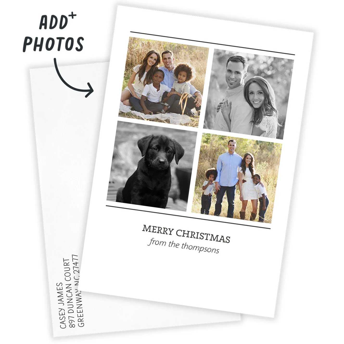 Create Your Own Collage Flat Christmas Card