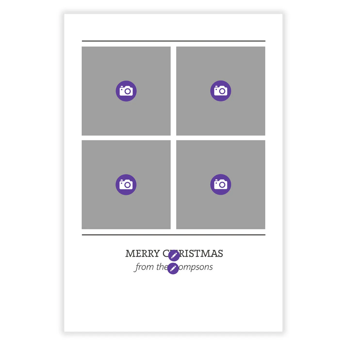 Create Your Own Collage Flat Christmas Card
