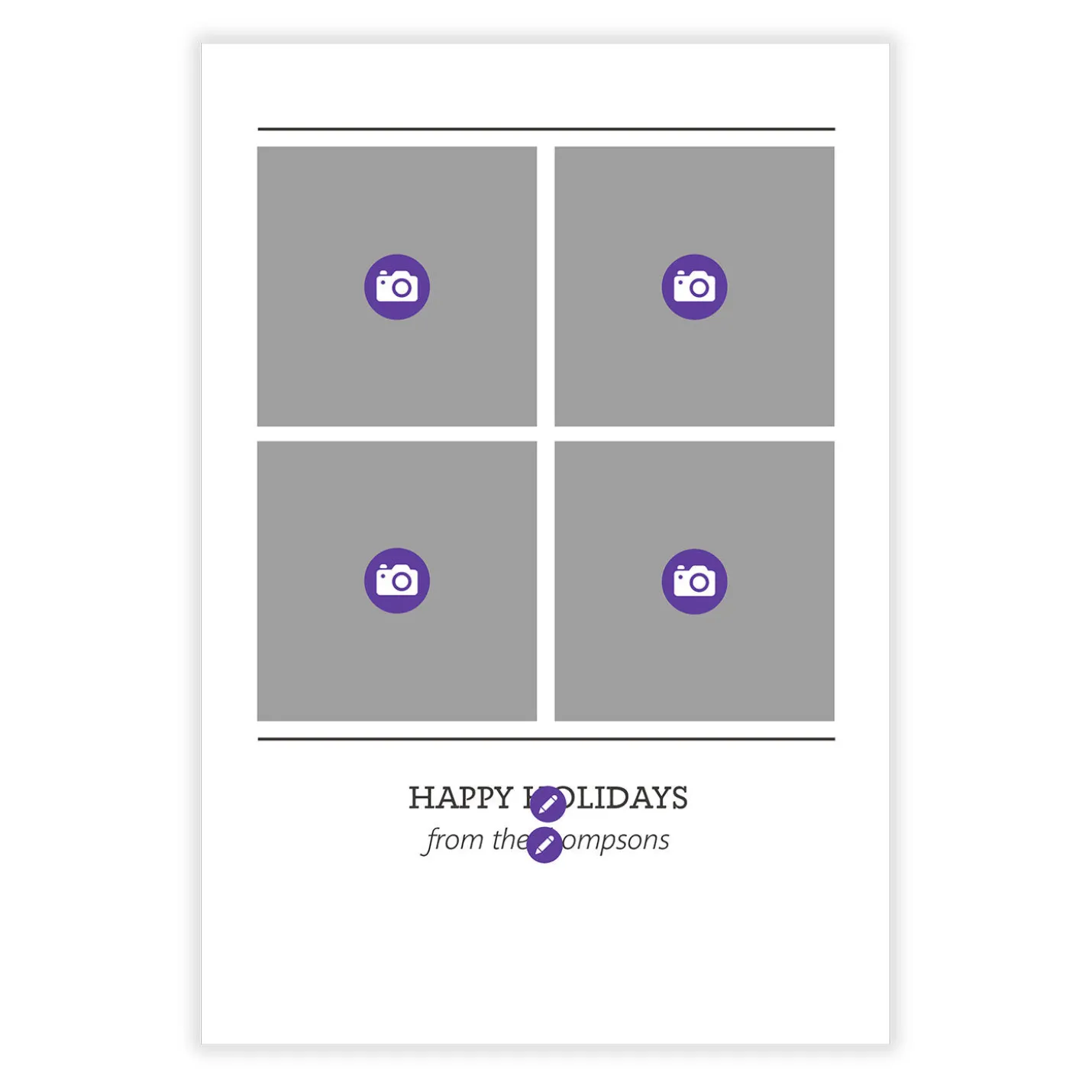 Create Your Own Collage Happy Flat Holiday Card
