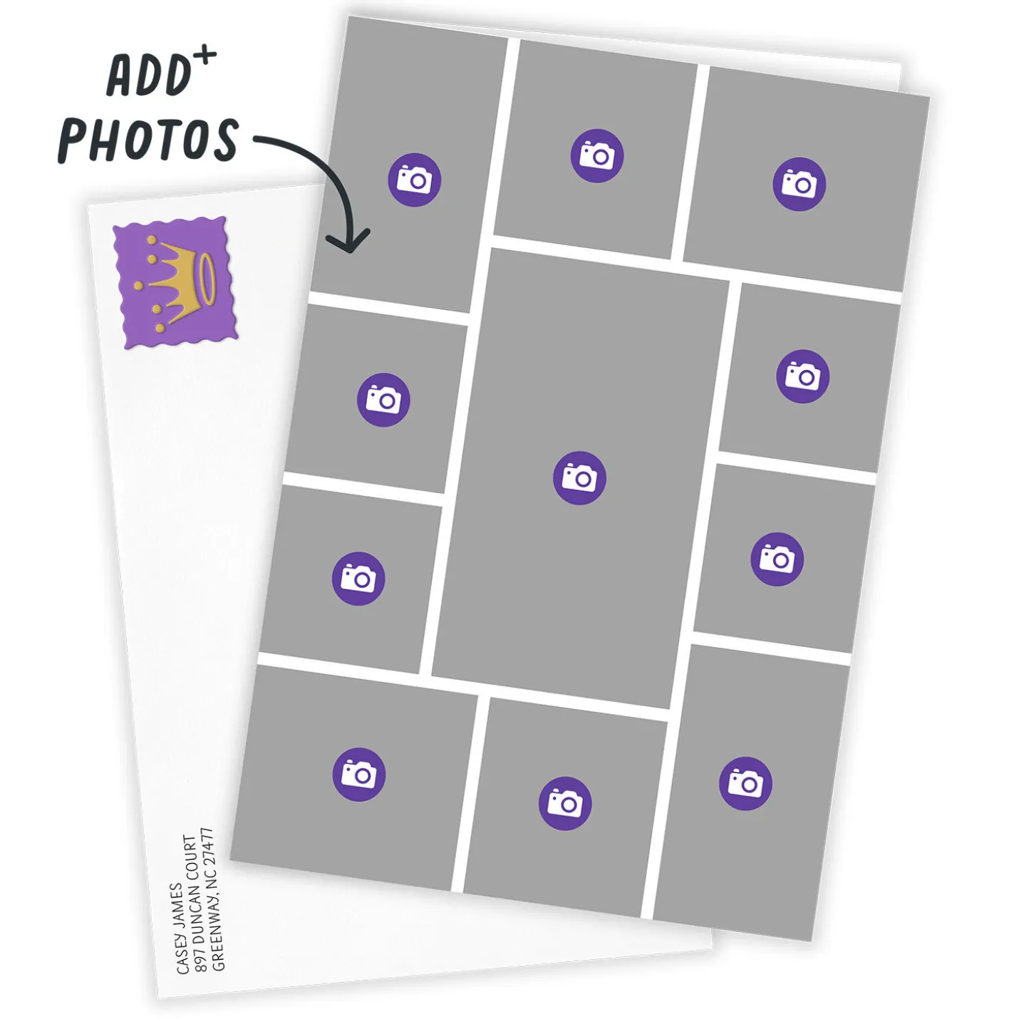 Create Your Own 11-Photo Collage Custom Card