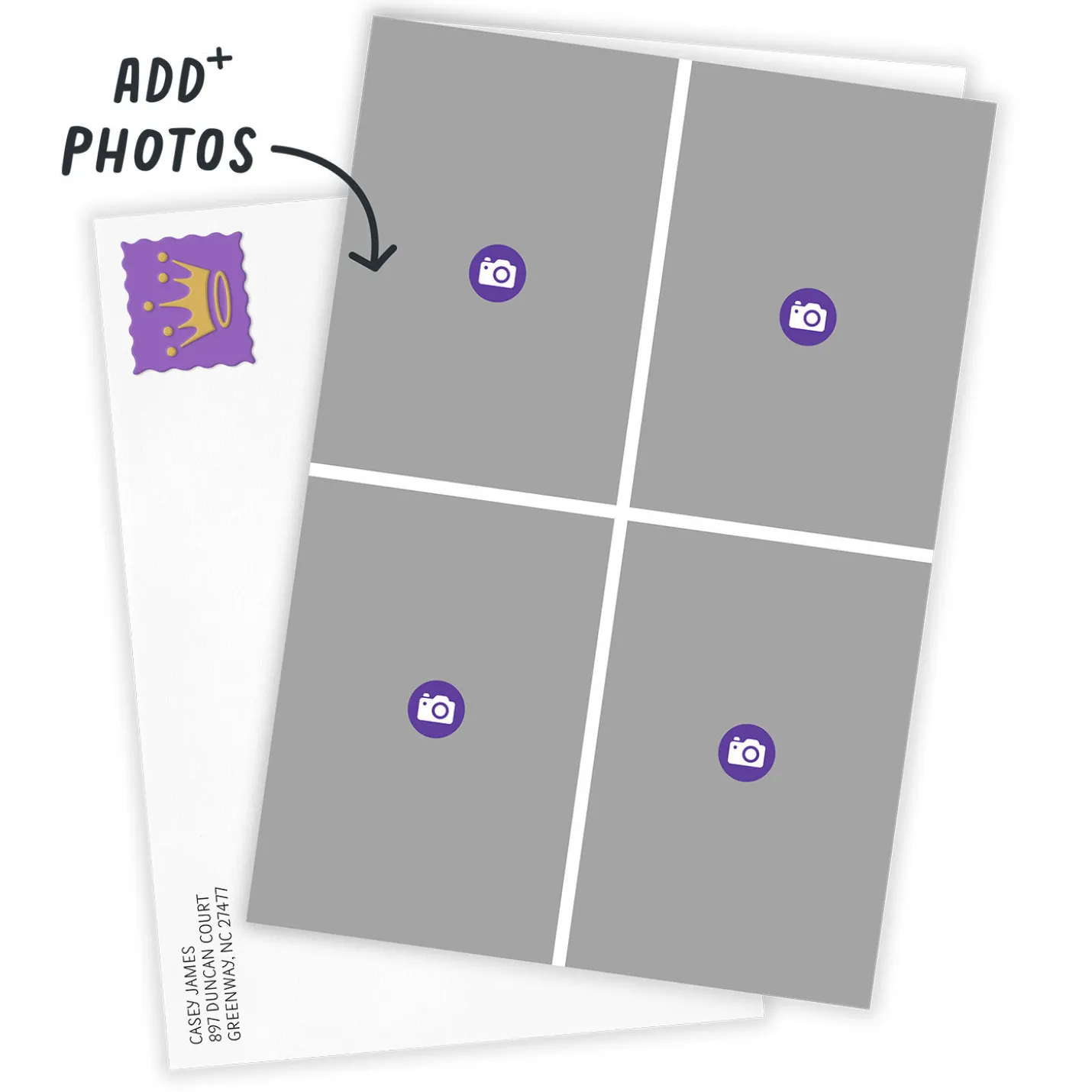 Create Your Own 4-Photo Collage Custom Card