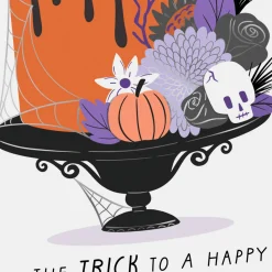 Creepy Cake Halloween Birthday Card