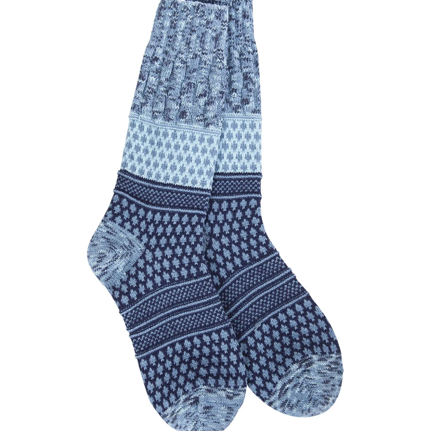 Crescent Sock Company Textured Crew Socks in Blue