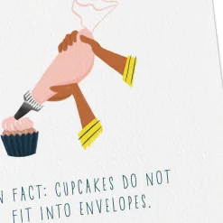 Cupcakes Don't Fit Funny Birthday Card