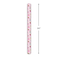 Cupcakes on Pink Wrapping Paper Roll, 20 sq. ft.