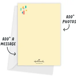Custom Age Confetti Cake Flat Birthday Invitation