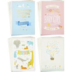 Cute and Cuddly Assorted New Baby Cards, Pack of 12