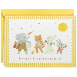 Cute Animals Blank Baby Thank You Notes, Pack of 10