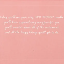 Cute Bear Blessed and Loved First Birthday Card