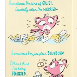 Cute Cat Couple Cartoon Birthday Card for Husband