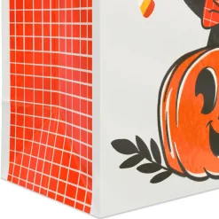 6.5" Cute Cat in Pumpkin Small Halloween Gift Bag With Tag
