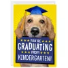 Cute Dog Grade Level Custom Graduation Card
