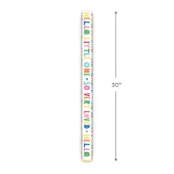 Cuteness Overload/Yellow Stripes Reversible Wrapping Paper, 20 sq. ft.