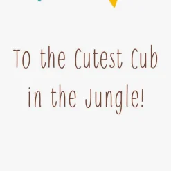 Cutest Cub in the Jungle First Birthday Card for Boys